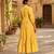 Yellow color muslin printed stylish kurti