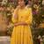 Yellow color muslin printed stylish kurti