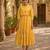 Yellow color muslin printed stylish kurti