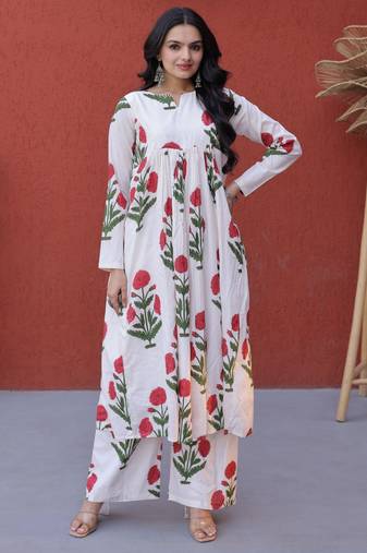 Pink color smart and top bottom kurta set for stylish fancy looks