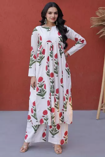 Pink color smart and top bottom kurta set for stylish fancy looks