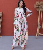 Pink color smart and top bottom kurta set for stylish fancy looks