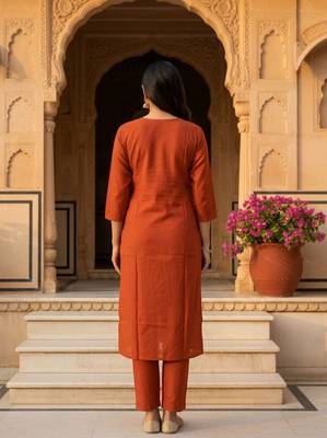 Red color stylish and partywear roman silk beautiful partywear dress 2