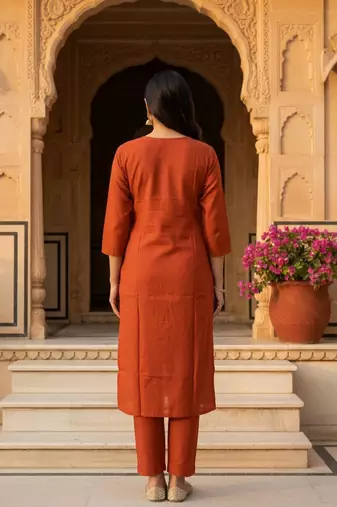 Red color stylish and partywear roman silk beautiful partywear dress