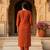 Red color stylish and partywear roman silk beautiful partywear dress