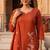 Red color stylish and partywear roman silk beautiful partywear dress