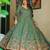 Pista color muslin stylish partywear readymade kurta set with dupatta