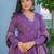 Lavender color muslin stylish partywear readymade kurta set with dupatta