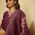 Wine color stylish roman silk embroidered graceful partywear dress