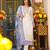 Off white color muslin stylish partywear readymade kurta set with dupatta