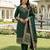 Green color art silk stylish partywear readymade kurta set with dupatta