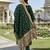 Green color art silk stylish partywear readymade kurta set with dupatta