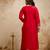 Red color chanderi partywear readymade salwar kameez for graceful looks