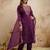 Wine color chanderi partywear readymade salwar kameez for graceful looks