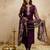 Wine color chanderi partywear readymade salwar kameez for graceful looks