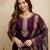 Wine color chanderi partywear readymade salwar kameez for graceful looks