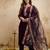 Wine color chanderi partywear readymade salwar kameez for graceful looks