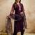 Wine color chanderi partywear readymade salwar kameez for graceful looks