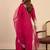 Pink color stylish silk blend embroidered graceful partywear dress