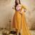Yellow color chanderi partywear readymade salwar kameez for graceful looks