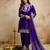 Purple color chinon partywear readymade salwar kameez for graceful looks