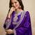 Purple color chinon partywear readymade salwar kameez for graceful looks