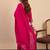 Pink color stylish silk blend embroidered graceful partywear dress