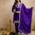 Purple color chinon partywear readymade salwar kameez for graceful looks