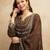 Brown color vichitra silk partywear readymade salwar kameez for graceful looks