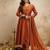Red color vichitra silk partywear readymade salwar kameez for graceful looks