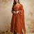 Red color vichitra silk partywear readymade salwar kameez for graceful looks