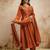Red color vichitra silk partywear readymade salwar kameez for graceful looks