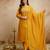 Yellow color chanderi partywear readymade salwar kameez for graceful looks