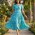 Blue color muslin printed stylish kurti