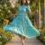 Blue color muslin printed stylish kurti