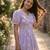 Purple color muslin printed stylish kurti