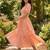 Orange color muslin printed stylish kurti