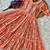 Orange color muslin printed stylish kurti