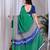 Green Printed Designer Saree