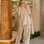 Cream color elegant cotton silk printed palazzo dress for festive season