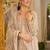 Cream color elegant cotton silk printed palazzo dress for festive season