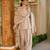 Cream color elegant cotton silk printed palazzo dress for festive season