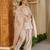 Cream color elegant cotton silk printed palazzo dress for festive season
