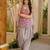 Purple color elegant cotton silk printed palazzo dress for festive season
