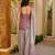 Purple color elegant cotton silk printed palazzo dress for festive season