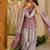 Purple color elegant cotton silk printed palazzo dress for festive season