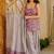 Purple color elegant cotton silk printed palazzo dress for festive season