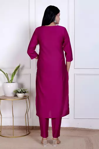Magenta color vetican beautiful ceremonial heavy looks salwar kameez