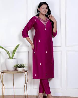 Magenta color vetican beautiful ceremonial heavy looks salwar kameez 5