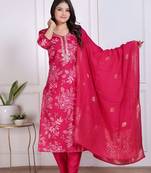 Red color vetican beautiful ceremonial heavy looks salwar kameez